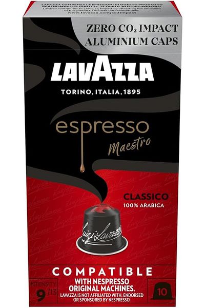 LavAzza Espresso Lavazza Classico Medium Roast 100% Arabica Aluminum Capsules (Pack of 10)
