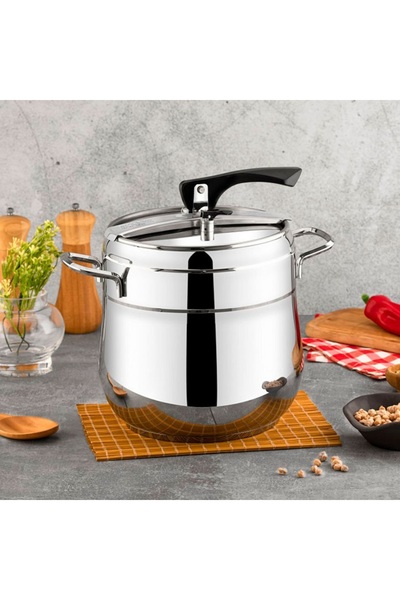 ÖZLİFE NOVA 10lt. Düdüklü Tencere Seti Sade