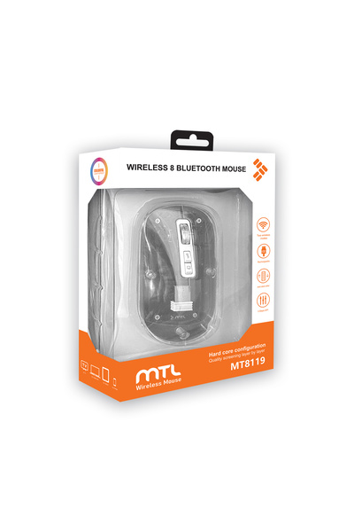 MTL Kablosuz Mouse Şeffaf Tasarımlı Çift Mod – Şarjlı, Sessiz Tıklama MT8119