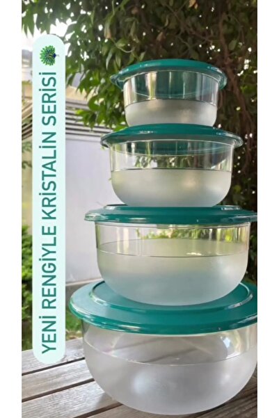 Tupperware Kristal 4 Parça Set.
