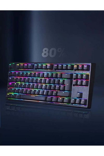 Hiwings Mechanical Gaming Keyboard, Black, Rgb, 88 Buttons, 36 X 13.8 X 3.8 Cm