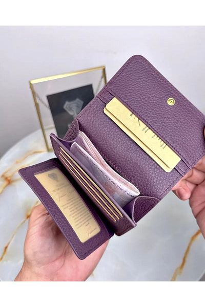 Fil Deri Genuine Leather Multi-Compartment Zippered Wallet with Coin Compartment 2098