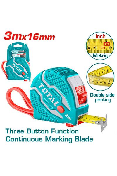 TOTAL 1m x 3m 16mm strip meter with brake mechanism