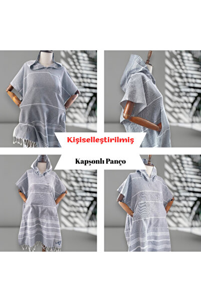 CHIMARIVA Kişiye Özel Baskılı Kapüşonlu Plaj Pançosu | İsim Yazılı Pamuklu Ha...