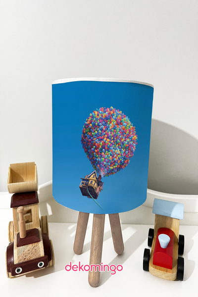 dekomingo عاكس الضوء لسطح المكتب لغرفة الأطفال والرضع بتصميم منزل البالون الطائر