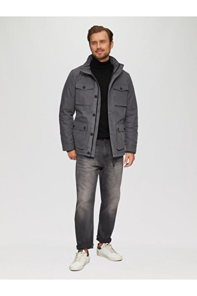 s.Oliver Men's cotton sweater with high collar