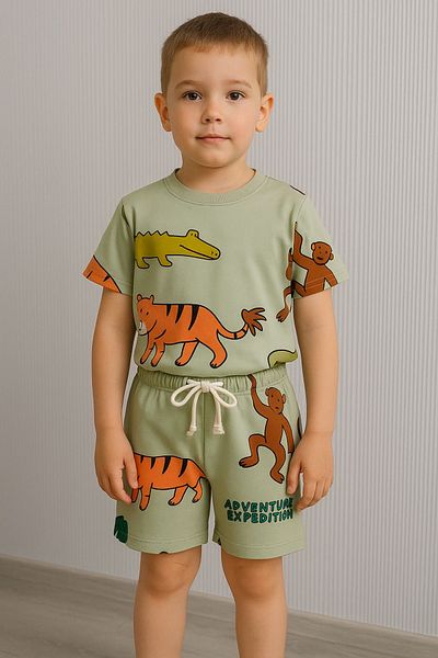 Alvadonna Safari Boy's Bottom Top Set