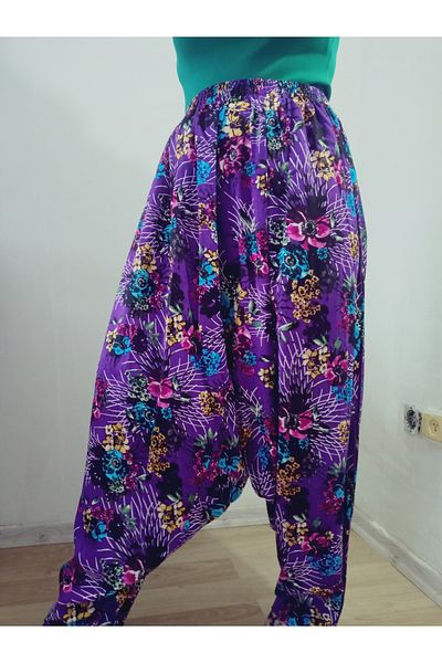 hoaryage Viscose Print Fabric Floral Print Baggy with Pockets 100% Cotton
