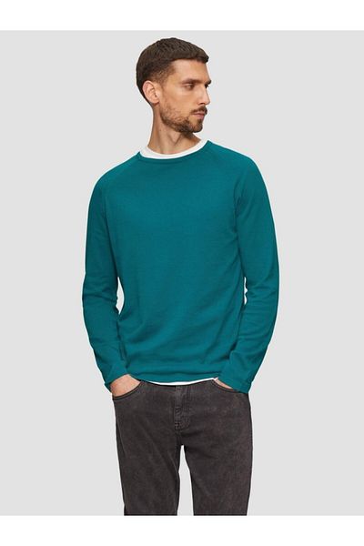 s.Oliver Men's Sweater, Thin, Cotton, With Logo,
