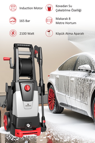G GAPTOOLS Yıkama Makinesi İndüksiyon Motorlu 165 Bar GP2100AC