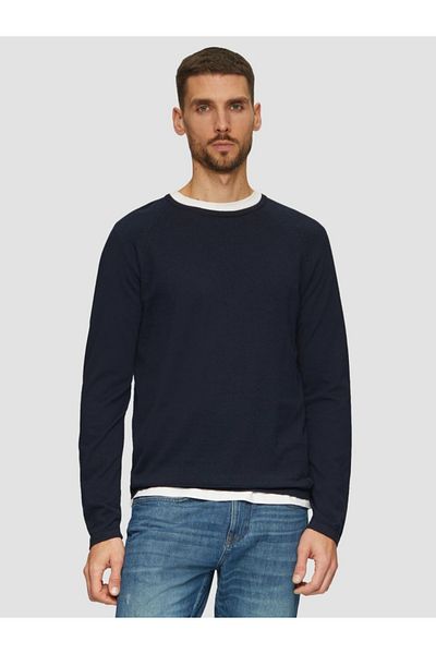 s.Oliver Men's Sweater, Thin, Cotton, With Logo,