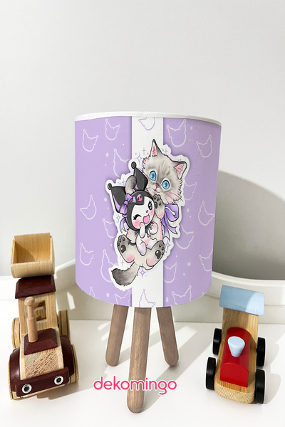 dekomingo ABAJUR KEDİLİ KUROMİ BEBEK VE ÇOCUK ODASI