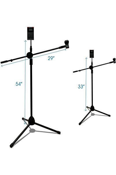 Coverzone 190cm Maksimum Uzunluk 2in1 Mikrofon ve Tablet Stant Katlanabilir Açısı Ayarlanabilir - Model 103SP
