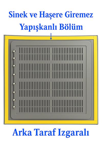DESIPHON 28X38 cm Plastic Bathroom and Wc Ventilation Grille – Surface Mounting, Movable Shutter System