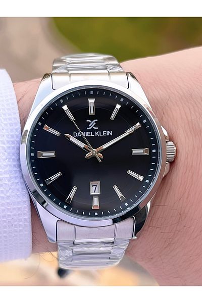 Daniel Klein Calendar Steel Band 50 Mt Water Resistant Men's Wrist Watch Edk.10043-2