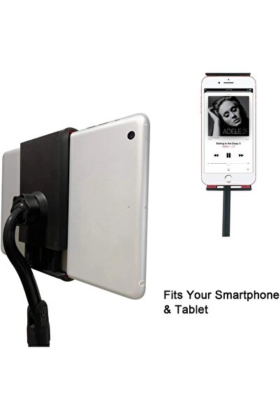 Coverzone 190cm Maksimum Uzunluk 2in1 Mikrofon ve Tablet Stant Katlanabilir Açısı Ayarlanabilir - Model 103SP