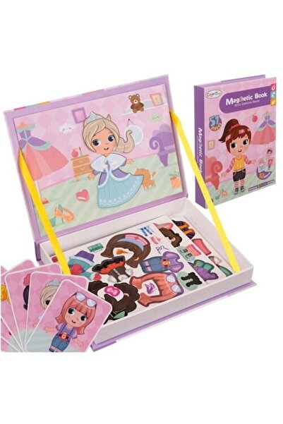 SMARTECH Magnetic Puzzle Book, Set Of 50 Magnets, 6 Double Cards, Fashion Theme