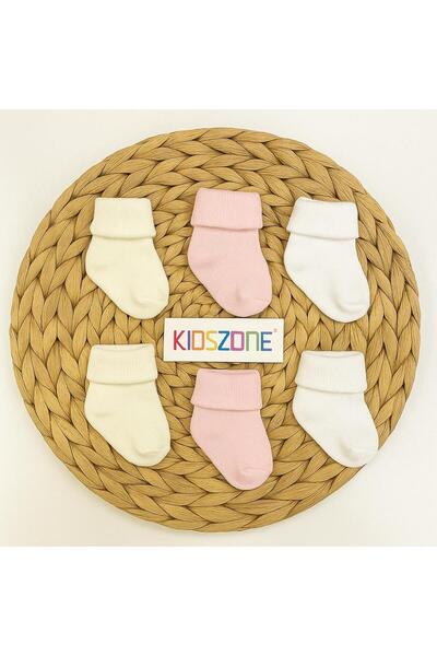 kidszone مجموعة من 6 أزواج من الجوارب القطنية للأطفال حديثي الولادة. جوارب لل...