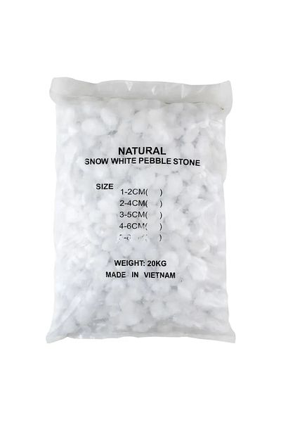 ACE Natural Snow White Pebble Pack (2-4 cm, 20 kg)