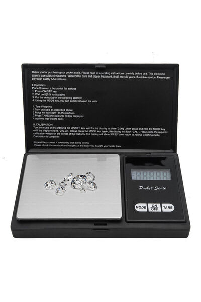MACVI Electronic jewelry scale Macvi®, Pocket, 300 g, Resolution 0.01 g, Black