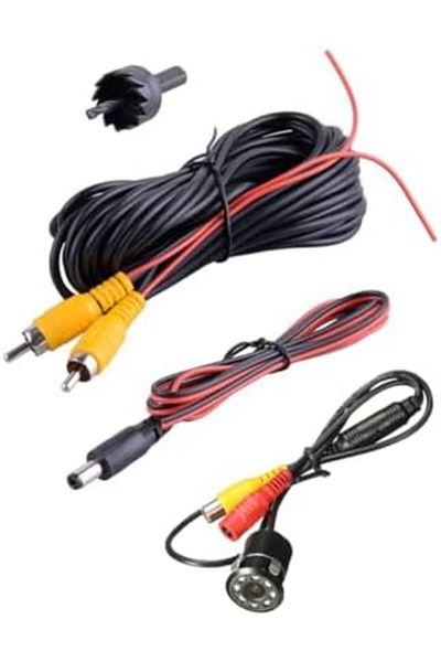 Generic HD Night Vision Car Reverse Camera with 8 LED - Waterproof Rearview Parking Camera for Safe Backing