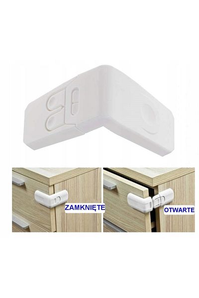 zola Brown child safety, angular, drawer corners, plastic, adhesive bonding, 7x7x4 cm