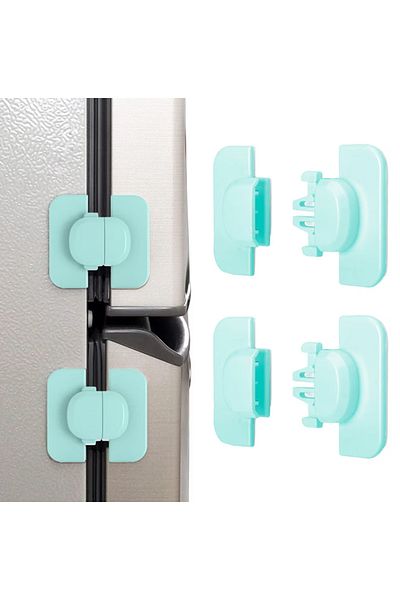 zola Set of 2 child safety corners for furniture, refrigerator, plastic, blue