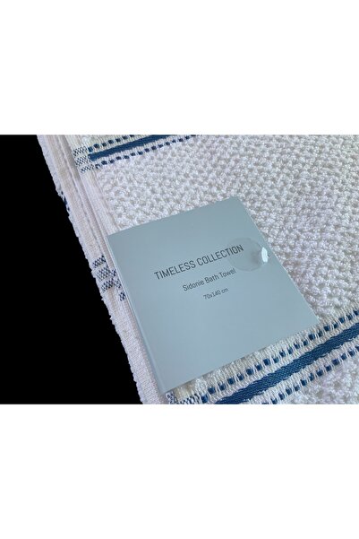 Madame Coco Sidonie %94 Pamuk %6 Polyester Banyo Havlusu - Beyaz - 70x140 cm
