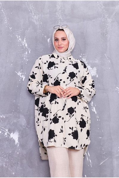 Sevda Kılınç Plus Size Openet Shirt