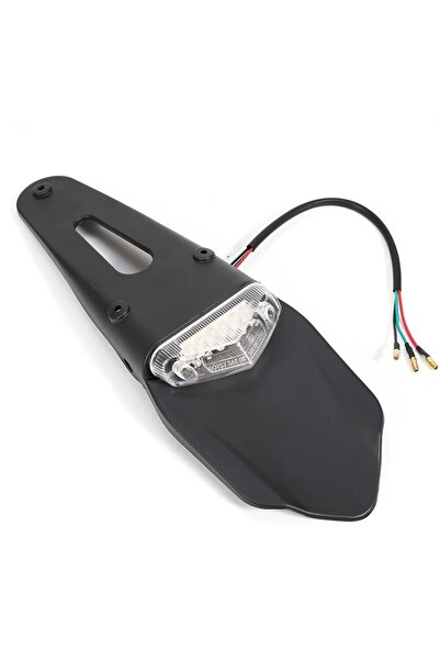 choice2 black white Motorcycle Rear Fender With 12V LED Taillight Brake Lamp ...