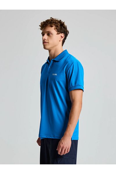 Slam Ανδρικό μπλουζάκι Polo Evo Ss Blue Tech Pique A108015s00-w074