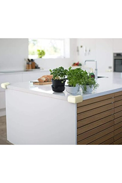 zola Σετ 10 προστατευτικών γωνιών από αφρώδες υλικό, για την ασφάλεια των παιδιών, 6x3,5x0,8 cm, κρεμ