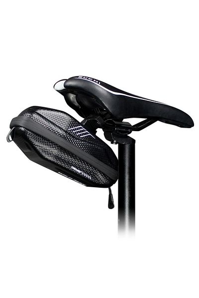 REDz Accessories Under Saddle Bike Bag, Luggage Rack, 0.8L, Waterproof, Wildman E7S, Black
