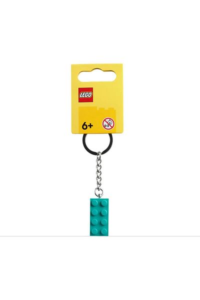 LEGO 854303 Shiny Blue Green 2X4 Stud Keychain