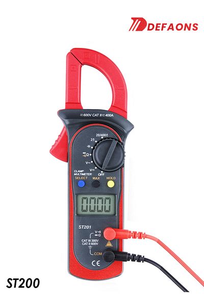 DEFAONS Digital Clamp Meter ST200 Series, 600V CAT II/400A, Auto-Range, NCV Detection, LCD Display