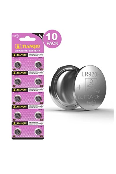 TIANQIU بطاريات قلوية Ag6/ Lr920h/ 371a 1.5 فولت - 10 قطع