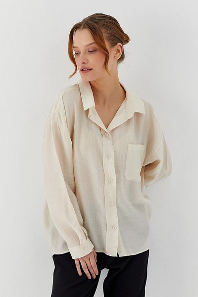 Shopping Shop Cămașă oversize cu buzunare CREAM