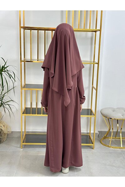 erasra class Κοριτσίστικο μουσουλμανικό φόρεμα, κοστούμι σουφλέ κασκόλ αποξηραμένο τριαντάφυλλο