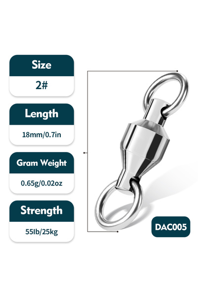 Choice مقاس 2 18 مم 25 كجم PROBEROS 10 قطع موصل صيد السمك Luya مشبك محمل كروي...