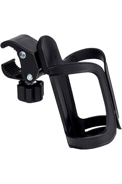 MACVI Suport sticla Macvi® cu prindere negru, metal, dimensiuni 12 cm x 12 cm x 25 cm, stabilitate maxima
