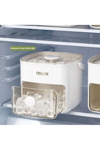 Generic 50-Piece 2-Tier Ice Maker Box,Ice Cube and Candy Making Mold Perfect4Drinks,Bottom Drawer&Scoop