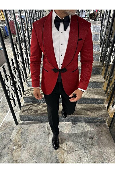 Fc Plus Şal Yaka Bordo Takim Elbi̇se