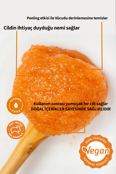 Lucille Mandarin Flavored Body Scrub - Purifying and Moisturizing - 250 ml - 100% Vegan