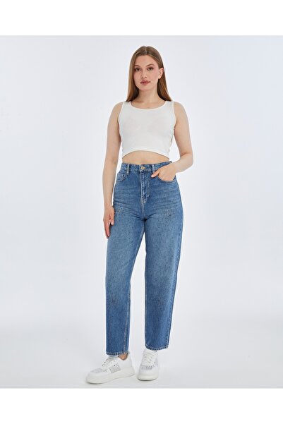 Assertivo Tekstil KADIN TAŞLI KOT PANTOLON