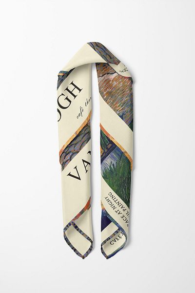 Buka Shops Βίνσεντ Βαν Γκογκ "Night Cafe" (Cafe Terrace at Night) 1888 Premium Satin Scarf Bandana
