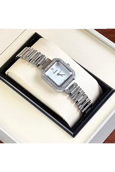 catera Caterra Women's Square Steel Silver Watch