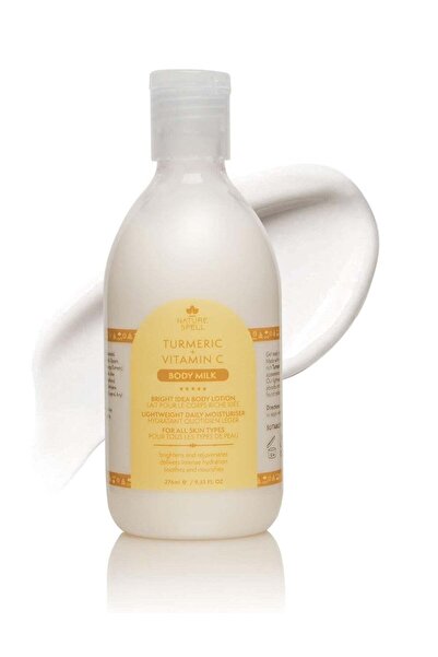 Nature Spell حليب الجسم برايت آيديا 276 مل - لوشن للجسم بالكركم وفيتامين سي لبشرة مشرقة