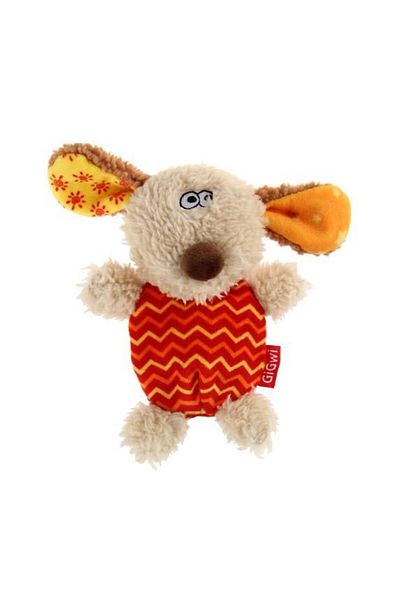Gigwi 6222 Plush Friendz Sound Mouse Gray - Red Plush