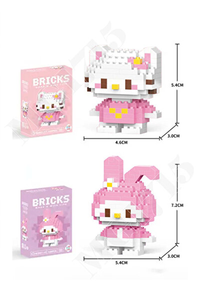 Lilibin Hello Kitty Ve My Melody 2'li Seti 3D Yapboz Puzzle Hediyelik