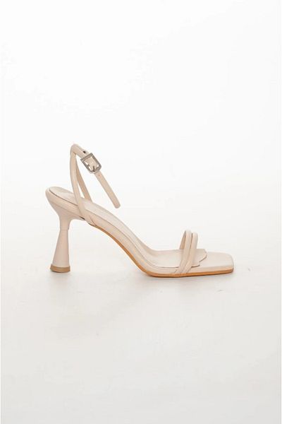ONFA MODA Women's Beige Summer Heeled Shoes 8 cm Heel